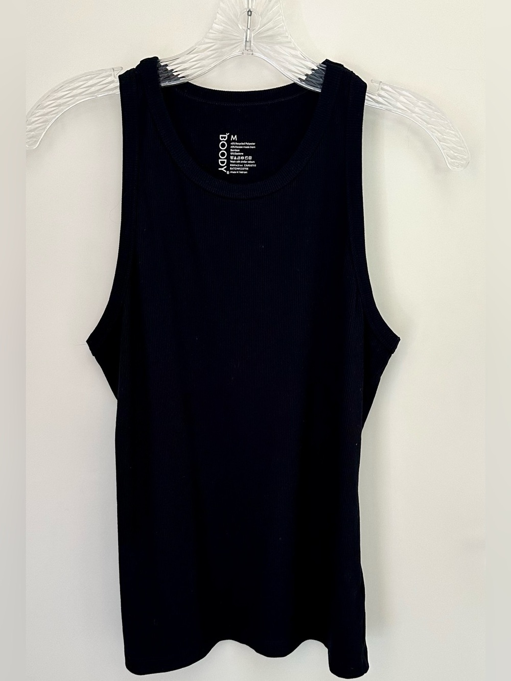 Boody Black Ribbed Tank Top